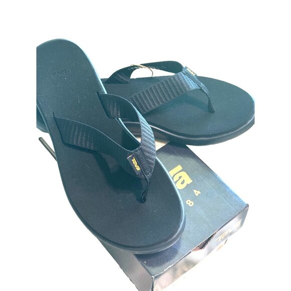 Teva‎ Women's Voya Flip Flops Black Size 11 - Picture 1 of 5